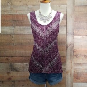 WHBM sleeveless chevron top